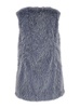 Grey Crewneck Vest in Eco Fur Woman