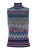 Multicolor Sleeveless Top With All-Over Zig Zag Motiv In Rashel Woman