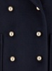 Blue Double-Breasted Jacket With Patch Pockets In Cashmere And Wool Woman