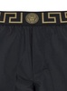 Black Swimsuit Shorts With Greca Detail In Tech Fabric Man