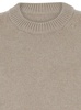 'Renske' Beige Sweater With Ribbed Trim In Cashmere Woman