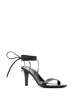 'Maud' Black Sandals With Self-Tie Laces In Leather Woman