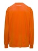 Orange Crewneck Sweatshirt With Contrasting Cltr Print In Jersey Man