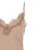 'Coco' Beige Camie Top With Tonal Lace Trim In Silk Woman