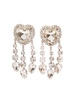 Alessandra Rich Heart Embellished Clip-On Earrings