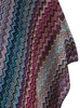 Multicolor Poncho With Zigzag Motif In Lurex Blend Woman