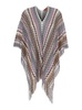 Multicolor Cape With Zigzag Motif In Lurex Blend Woman