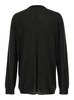 Black Oversized Crewneck Top In Semi Sheer Knit Man