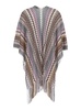 Multicolor Cape With Zigzag Motif In Lurex Blend Woman