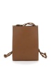 'S Tangle ' Brown Crossbody Bag with Embossed Logo in Leather Man