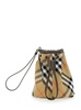 Burberry Check Drawstring Mini Bucket Bag