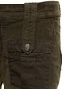 Military Green Low-Waisted Cargo Pants With Logo Patch In Velvet Woman