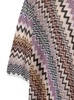 Multicolor Cape With Zigzag Motif In Lurex Blend Woman