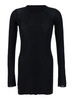 Black Long Sleeve Top In Semi Sheer Man