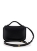 'B-Buzz Mini' Black Crossbody Bag with B Clasp in Smooth Leather Woman