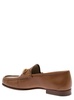 Brown Loafers with Horsebit Detail in Smooth Leather Man