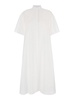 White Chemisier Maxi Dress in Cotton Woman