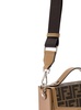 'Baguette Soft Trunk' Brown Crossbody Bag in FF Fabric Man