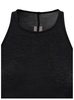 Black Sleeveless Crew Neck Dress in Technical Fabric Woman