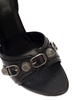 'Cagole' Black Sandals with Studs and Buckles in Leather Woman