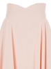 Long Pink High-waisted Skirt With Pleated Design In Cotton Woman