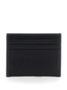 'FF Diamonds' Black Card-Holder with Logo Detail in Leather Woman