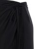 Black Sarong Skirt in Silk Stretch Woman