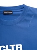 Blue Crewneck Sweatshirt with Contrasting CLTR Print in Jersey Man