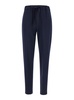 'Buddy' Blue Pants with Drawstring Elastic Waist in Viscose Blend Stretch Woman