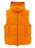 'Apus' Orange Down Vest with Moncler x Roc Nation by Jay-Z Patch in Nylon Man