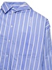 Light-Blue Striped 'La Chemise Cuadro' in Silk Blend Man