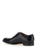 Black Oxford Shoes with Five Holes in Smooth Leather Man