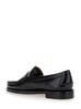 Black Pull-On Loafers in Leather Man