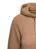 'Virgola' Camel Brown Sweatshirt with Drawstring Hood in Cashmere Woman