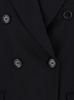 'Guinea' Black Double-Breasted Jacket with Peak Revers in Twill Woman