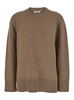 'Hibem' Beige Crewneck Sweater in Cashmere Woman