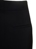 Black Flare Pants with Concealed Closure in Stretch Wool Woman