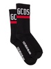 Black Socks in Terry Cloth with Logo and Contrasting Details GCDS Woman