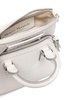 '5AC Baby' White Shoulder Bag with Logo Label in Grainy Leather Woman