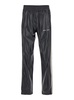 Black Track Pants with Logo Print in Eco Leather Man