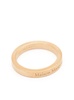 Gold-Colored Ring with Logo Lettering Engraving in Silver Woman