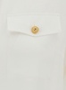 BALMAIN Western Style Poplin Shirt in White - Women's