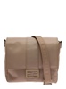 Baguette Beige Nylon Fendi Man Crossbody Bag