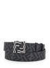 Black Reversible Belt with FF Squared Buckle in Leather Man