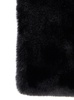 'Kai' Black Rectangular Scarf in Ecofur Woman