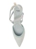 'Colibrì Lite' Light Blue Slingacks with Jacquard FF Motif in Cotton and Leather Woman