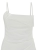 'La Robe Saudade' Mini White Draped Dress in Viscose Blend Woman