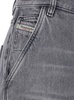 'D-Sire 1996' Grey Cargo Jeans with Faded Effect in Cotton Woman