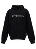 Black Hoodie with Logo and Lighting Motif in Cotton Man