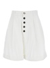 White Bermuda Shorts in Cotton Woman